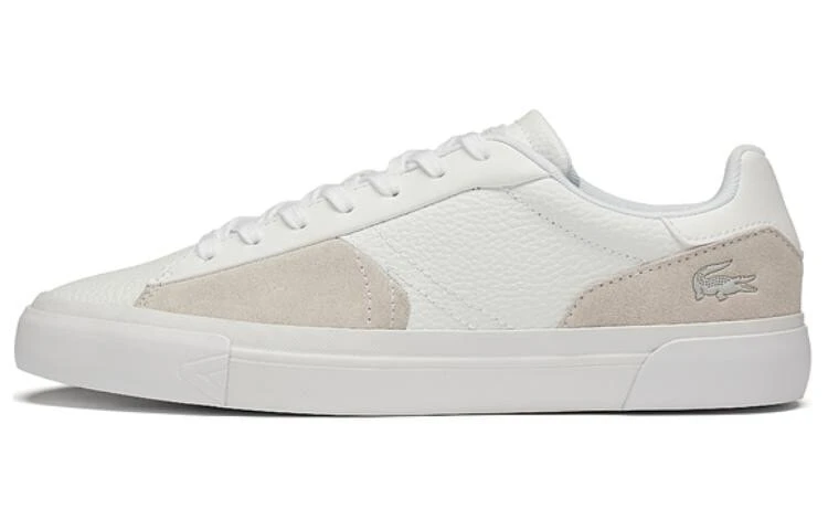 LACOSTE L006 Low-Top Skateboard Shoes Men's White Pink