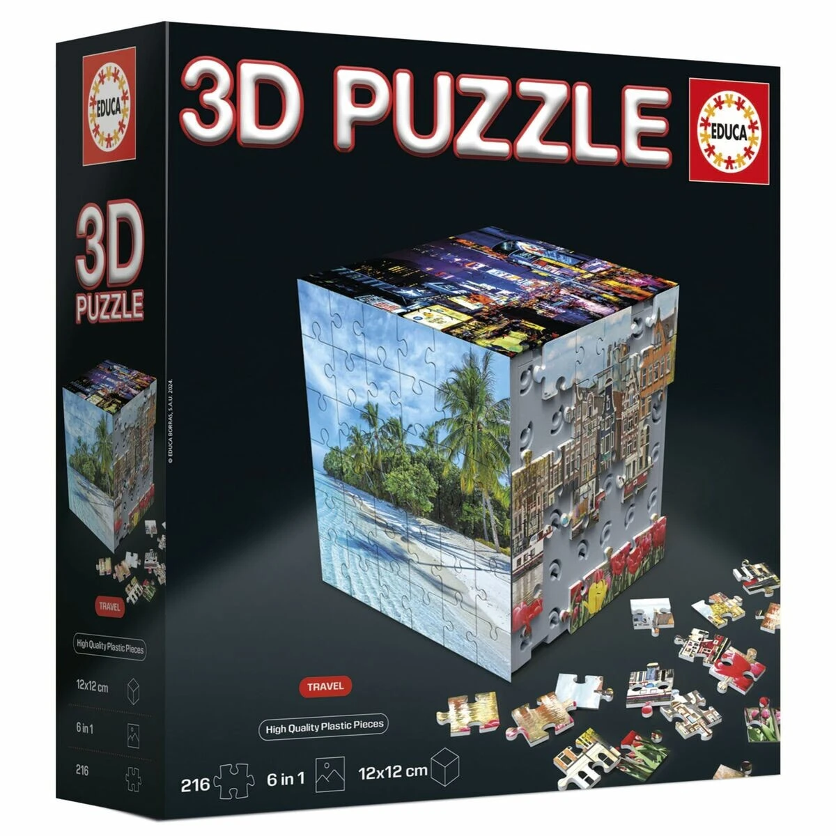 Puzzle Educa 3D 216 Pieces (6 Units)