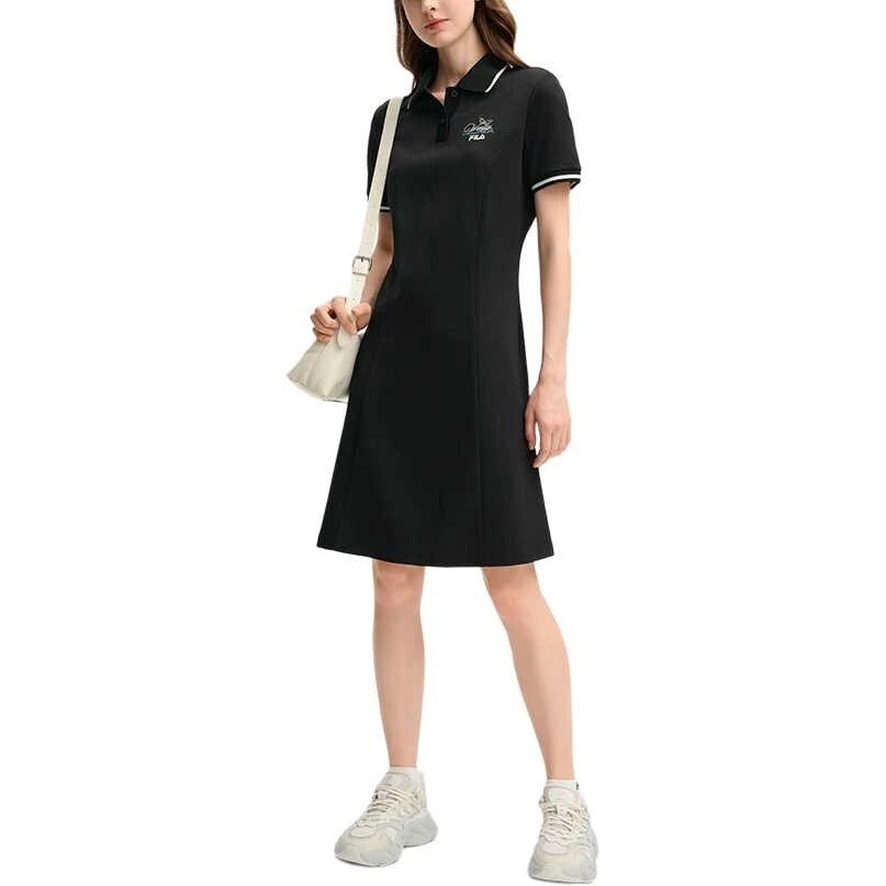 FILA HERITAGE Short Sleeved Dress Women's Black