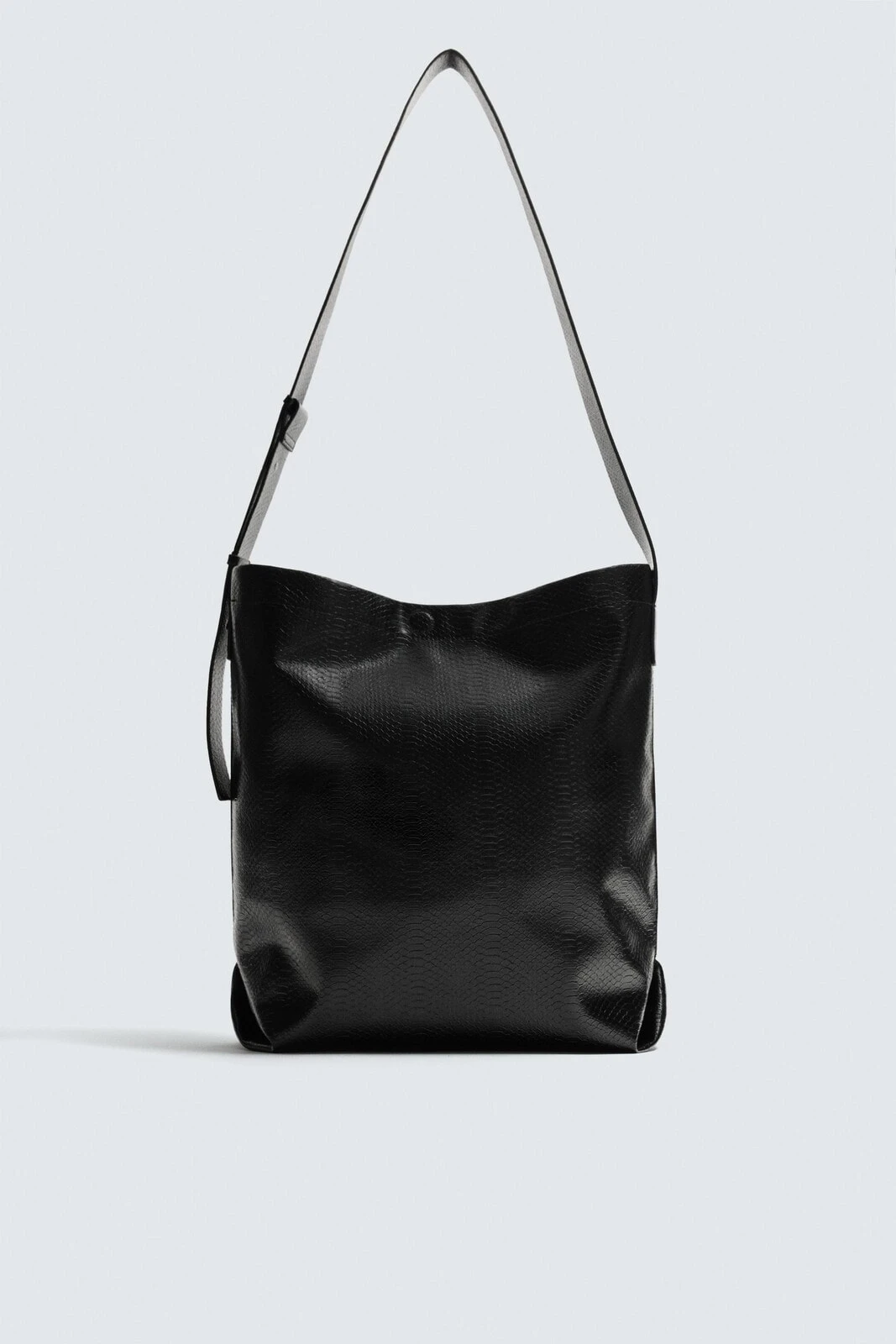 Crocodile embossed tote bag