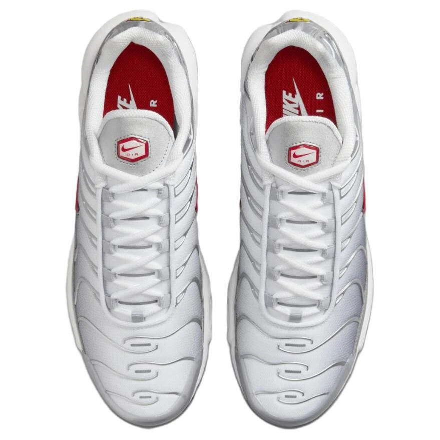 Nike Air Max Plus Abrasion Resistant Low top Casual Running Shoes Unisex Gray Red