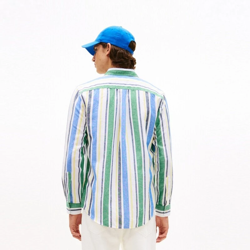 Tommy Hilfiger Shirts Men's Multicolor Stripes 0CD Lapel Moderate Others