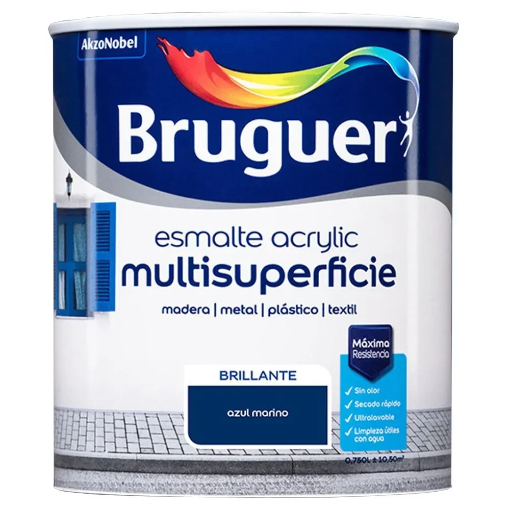 BRUGUER 0.750l 5057548 Glänzender Acryllack für mehrere Oberflächen