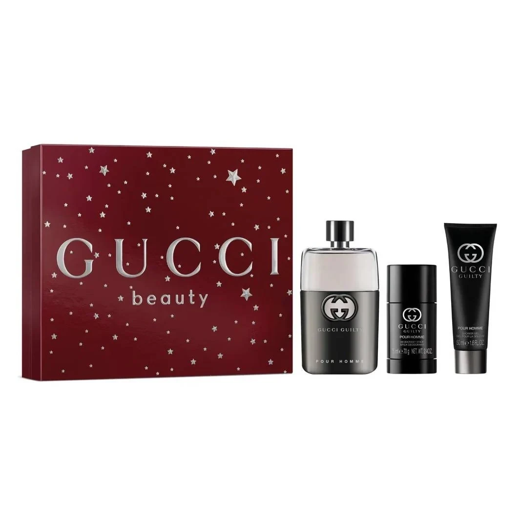 Guilty Pour Homme Eau de Parfum - EDP 90 ml + sprchový gel 50 ml + tuhý deodorant 75 ml