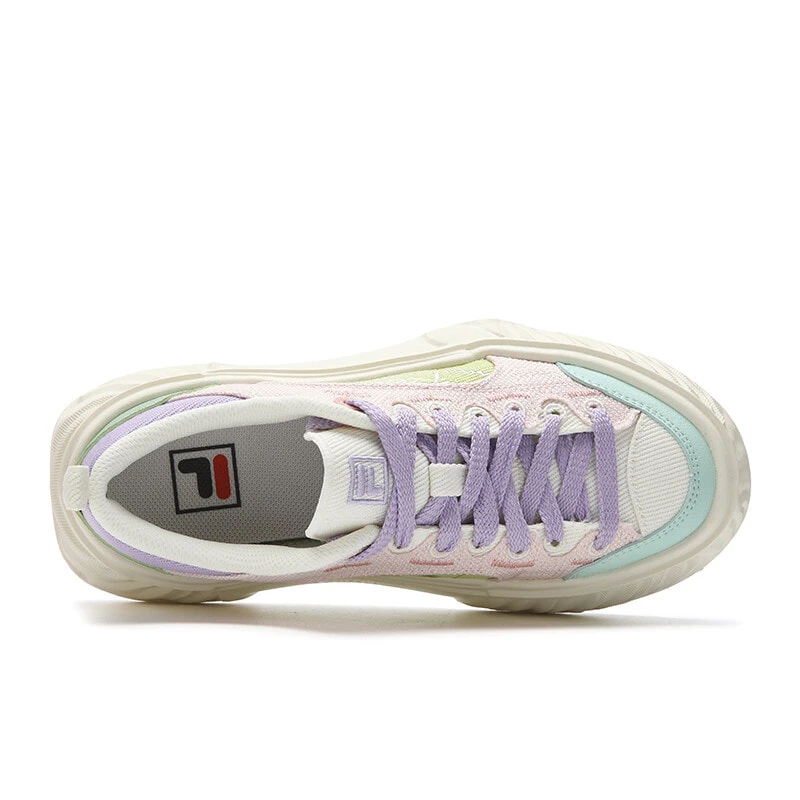 FILA FOSSO 1+ Abrasion Resistant, Breathable, Lightweight Low top Canvas Shoes Women's Peach Pink/Oasis Green