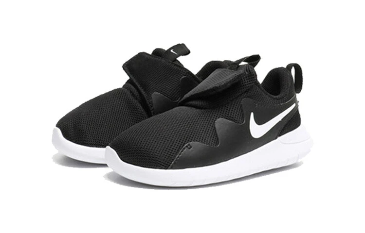 Nike Tessen Anti Slip Wear Resistant Low Top Running Shoes Black White Infant And Toddler