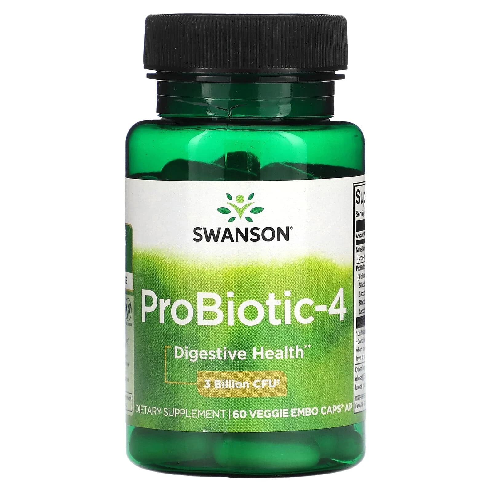 ProBiotic-4, 3 Billion CFU, 60 Veggie Embo Caps AP