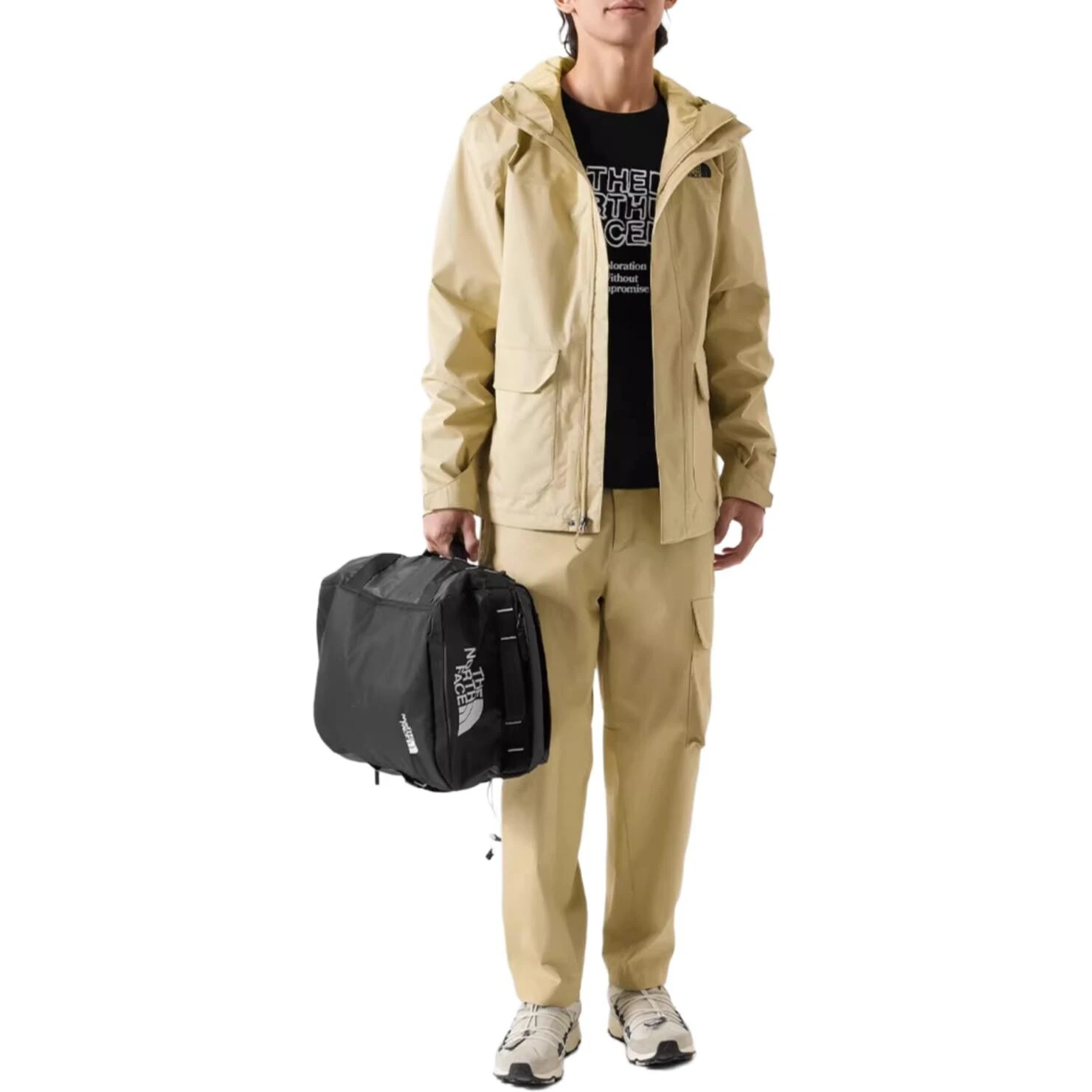 THE NORTH FACE Urban Exploration Waterproof, Windproof, And Breathable Windbreaker Jacket Men's Khaki