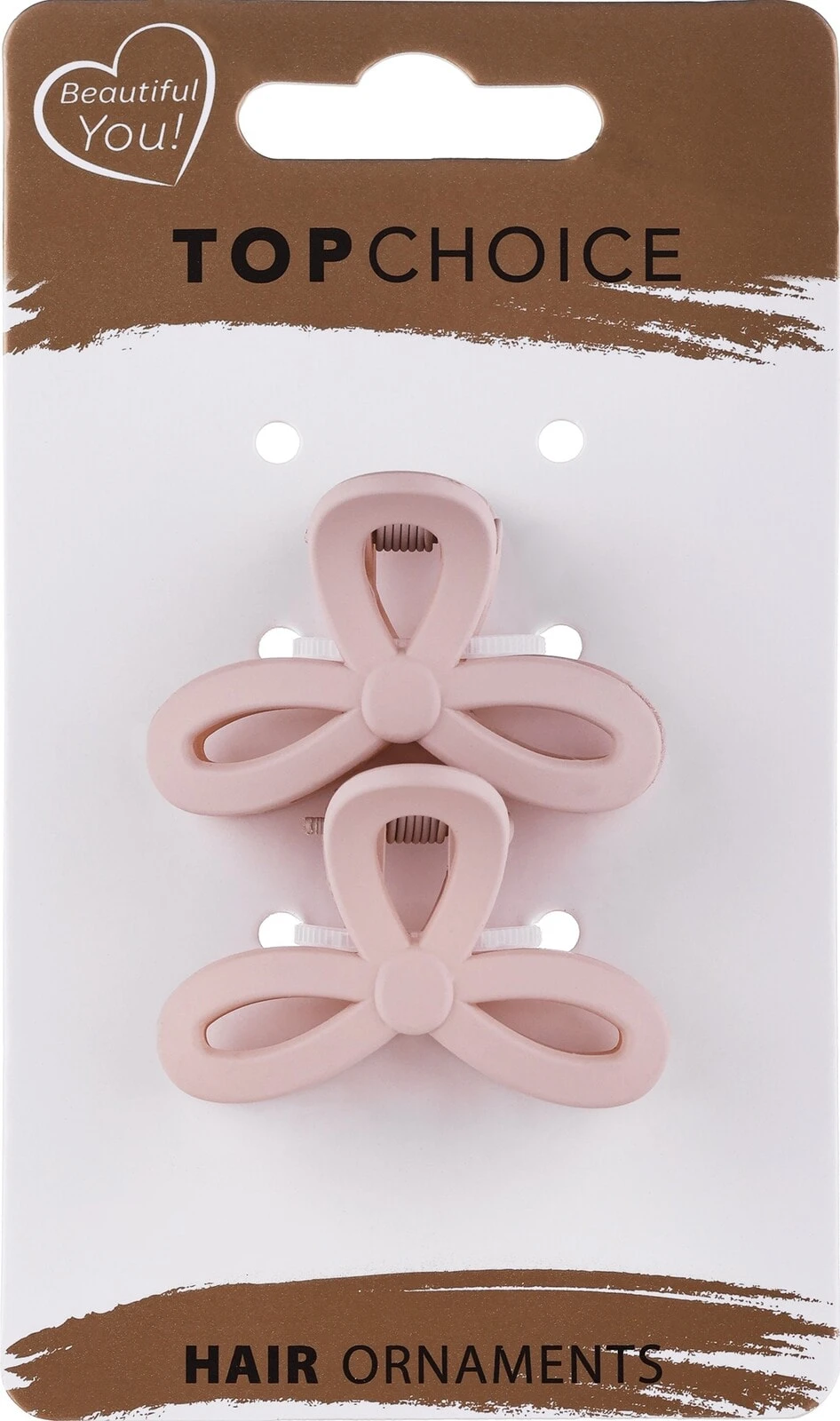 Haarclips, 23040+1, 2 Stk., beige - Top Choice
