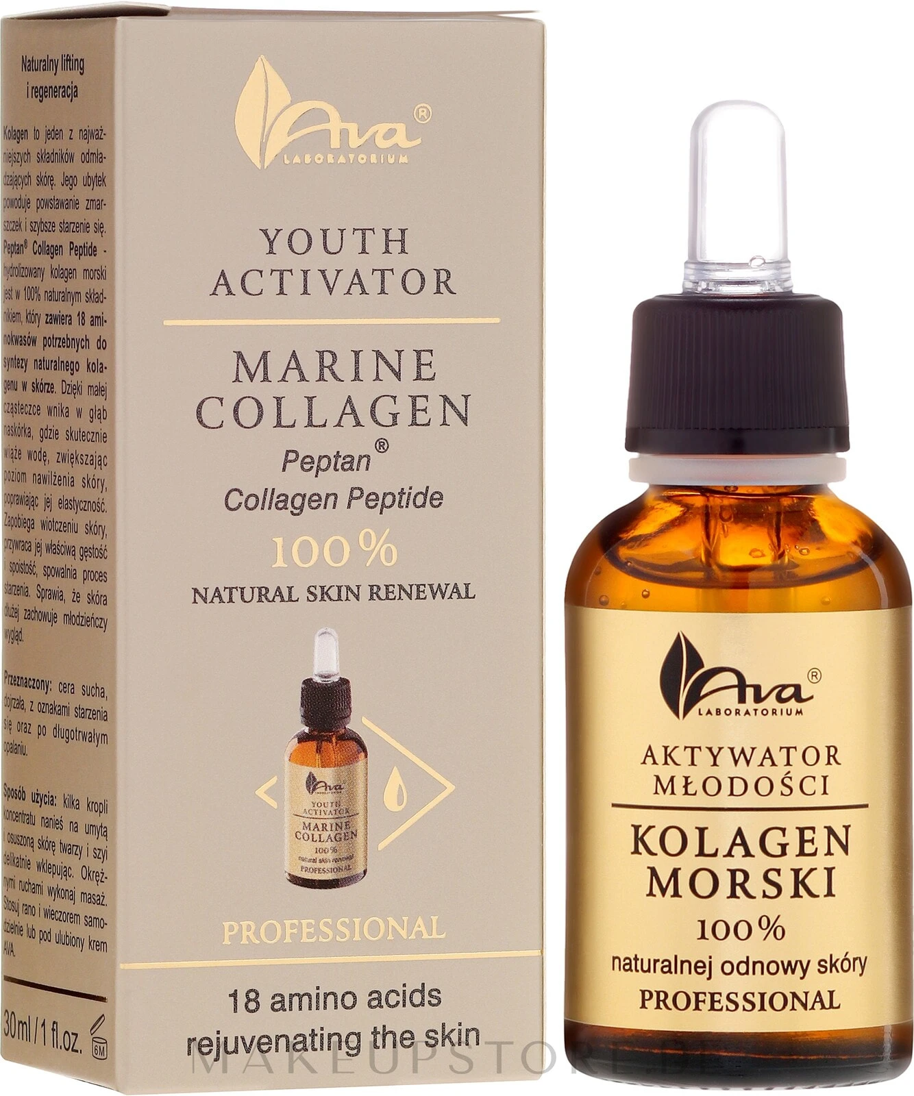 Verjüngendes Gesichtsserum mit Meereskollagen - Ava Laboratorium Youth Activators Serum