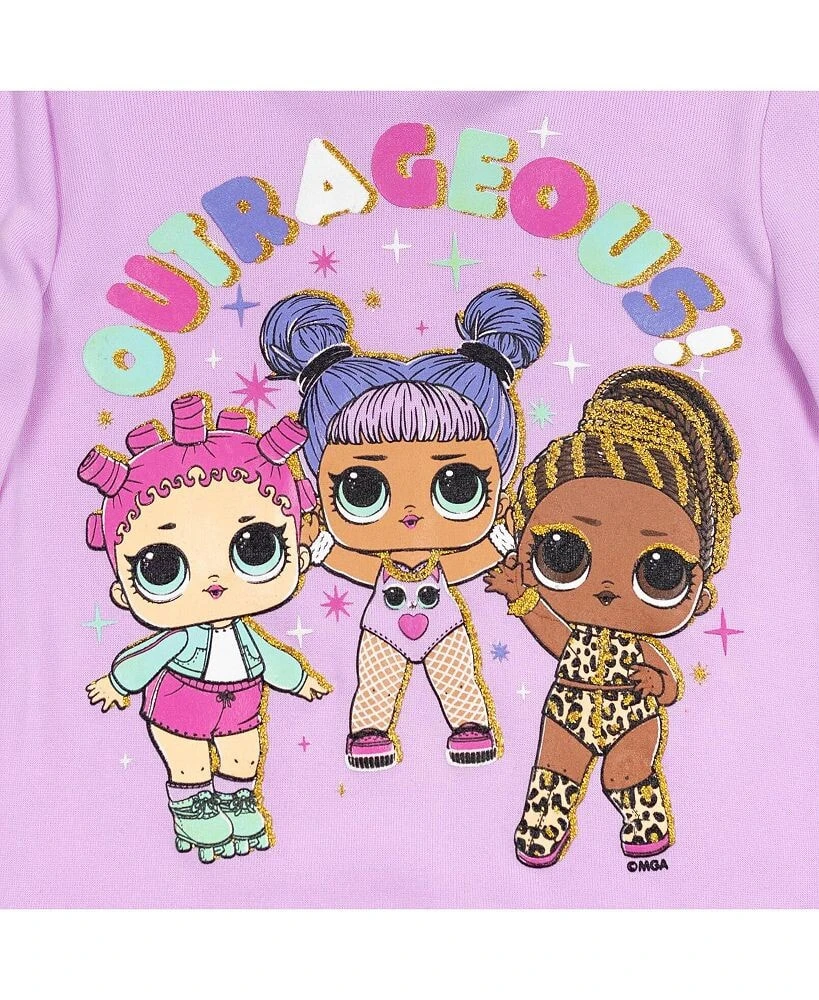 L.O.L. Surprise! girls Roller Sk8er Daring Diva Diva Pullover Fleece Hoodie and Leggings Outfit Set to