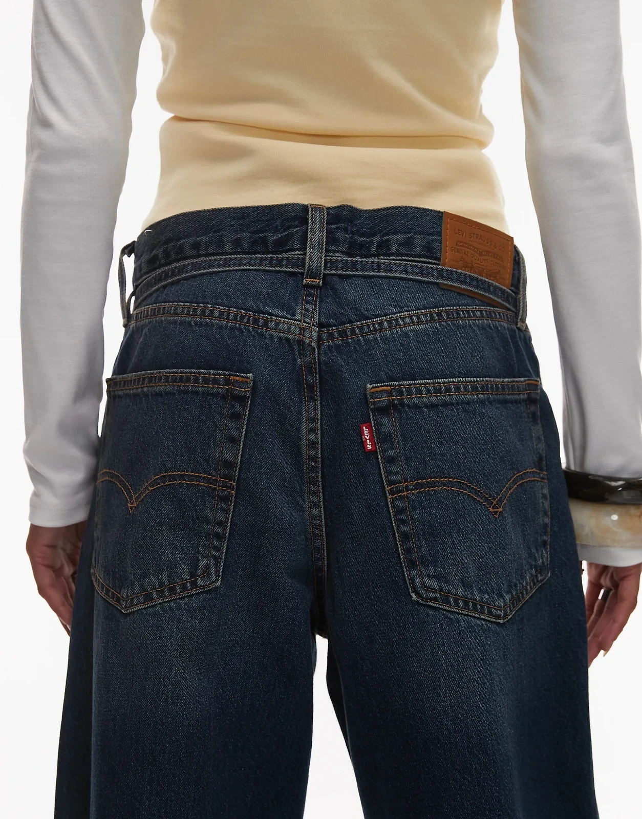 Levi's – XL – Locker sitzende Straight Jeans in verwaschenem Schwarz