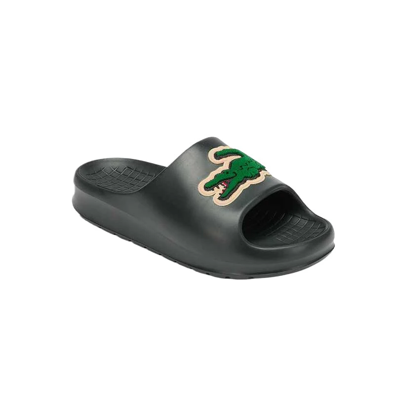LACOSTE SERVE SLIDE 2.0 Odor Resistant Quick Dry Slide Slippers Women's Black