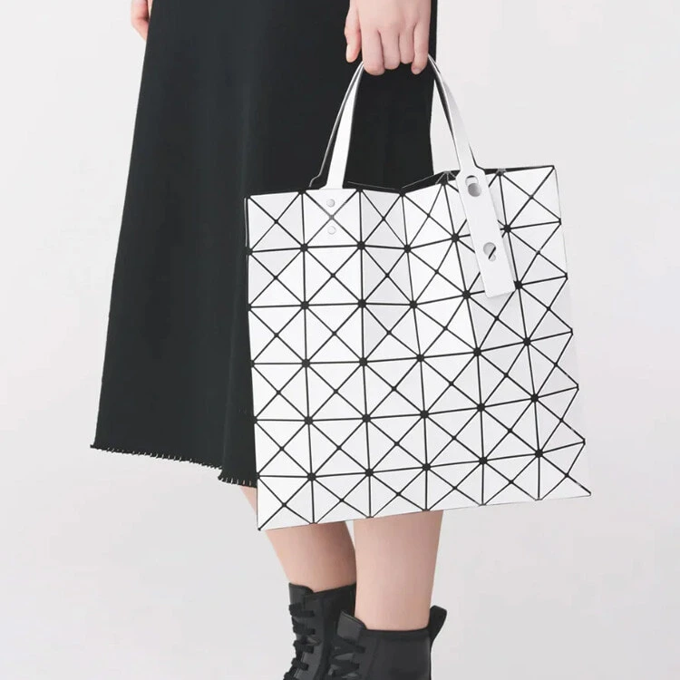 ISSEY MIYAKE PVC Tote Bag, Shopping Bag, One Shoulder Handbag Tubas Women's White
