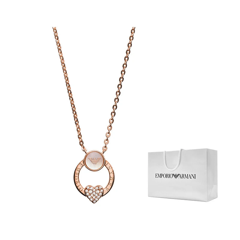 EMPORIO ARMANI Silver Necklaces Women's Rose Gold