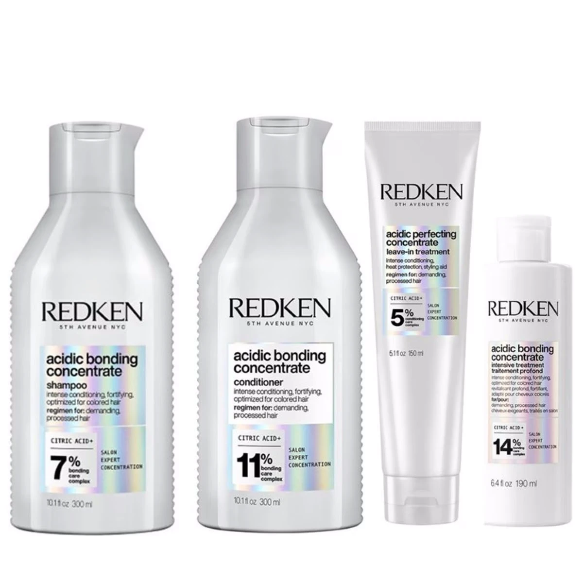 Haarpflegeset Acidic Bonding 4er Set (Shampoo / Conditioner / Treatment / Leave-In)