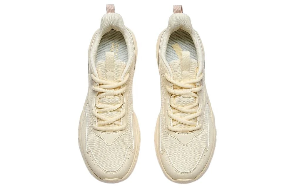 Anta Slip Resistant Abrasion Resistant Low top Running Shoes Women's White Pink