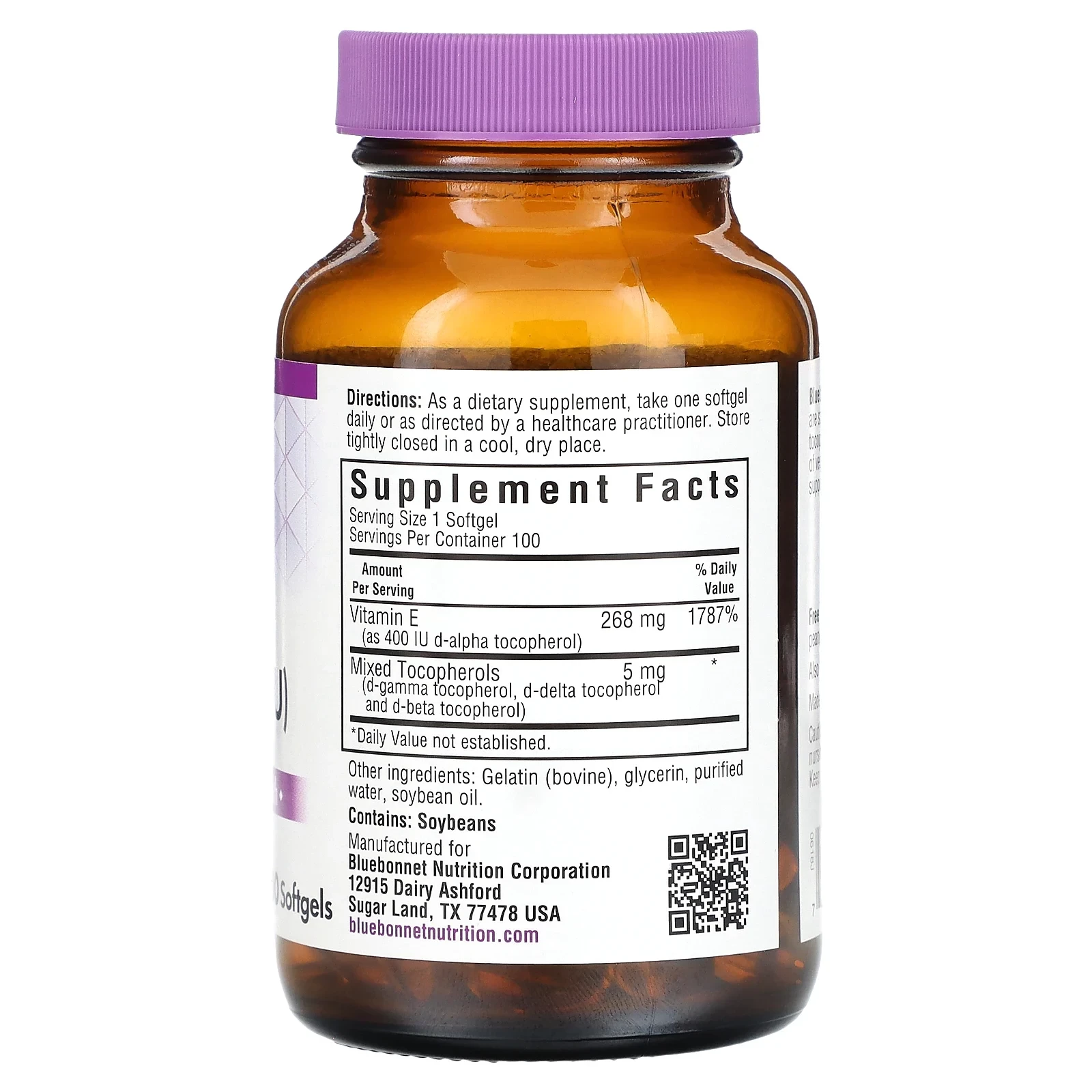 Vitamin E, 200 IU (134 mg), 100 Softgels