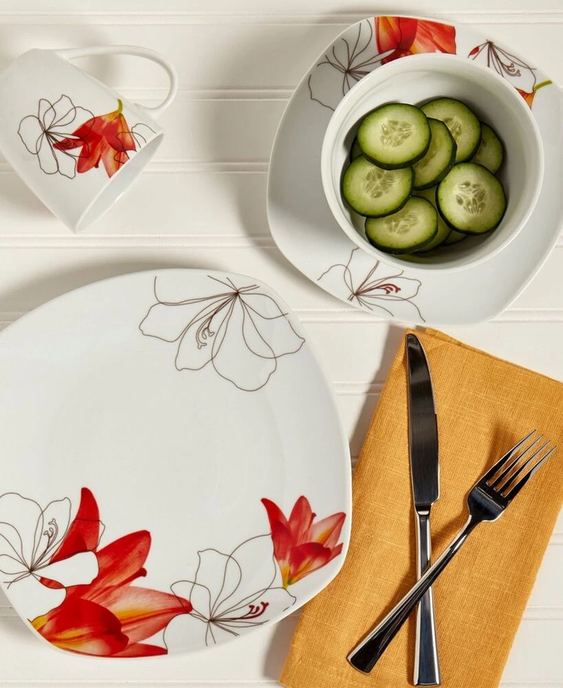 Tabletops Unlimited lily 16 Pc. Dinnerware Set, Service for 4