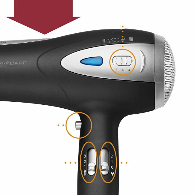 Professional hair dryer HTD 3113 Black