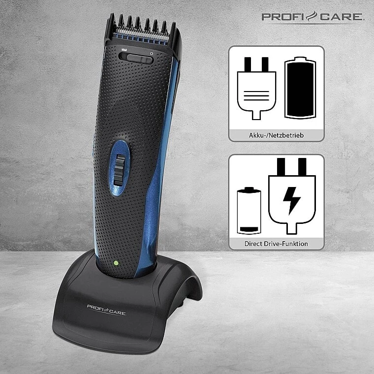 Haar- und Bartschneider PC-HSM/R 3052 NE schwarz mit blau - ProfiCare Hair & Beard Trimmer