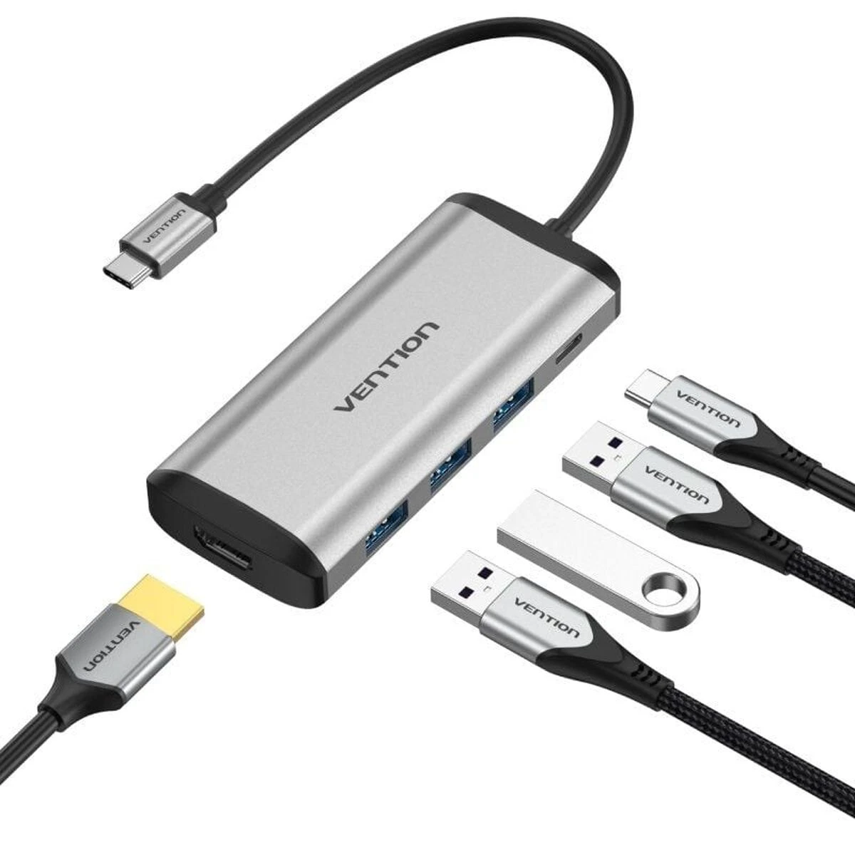 USB Hub Vention CNBHB Grey