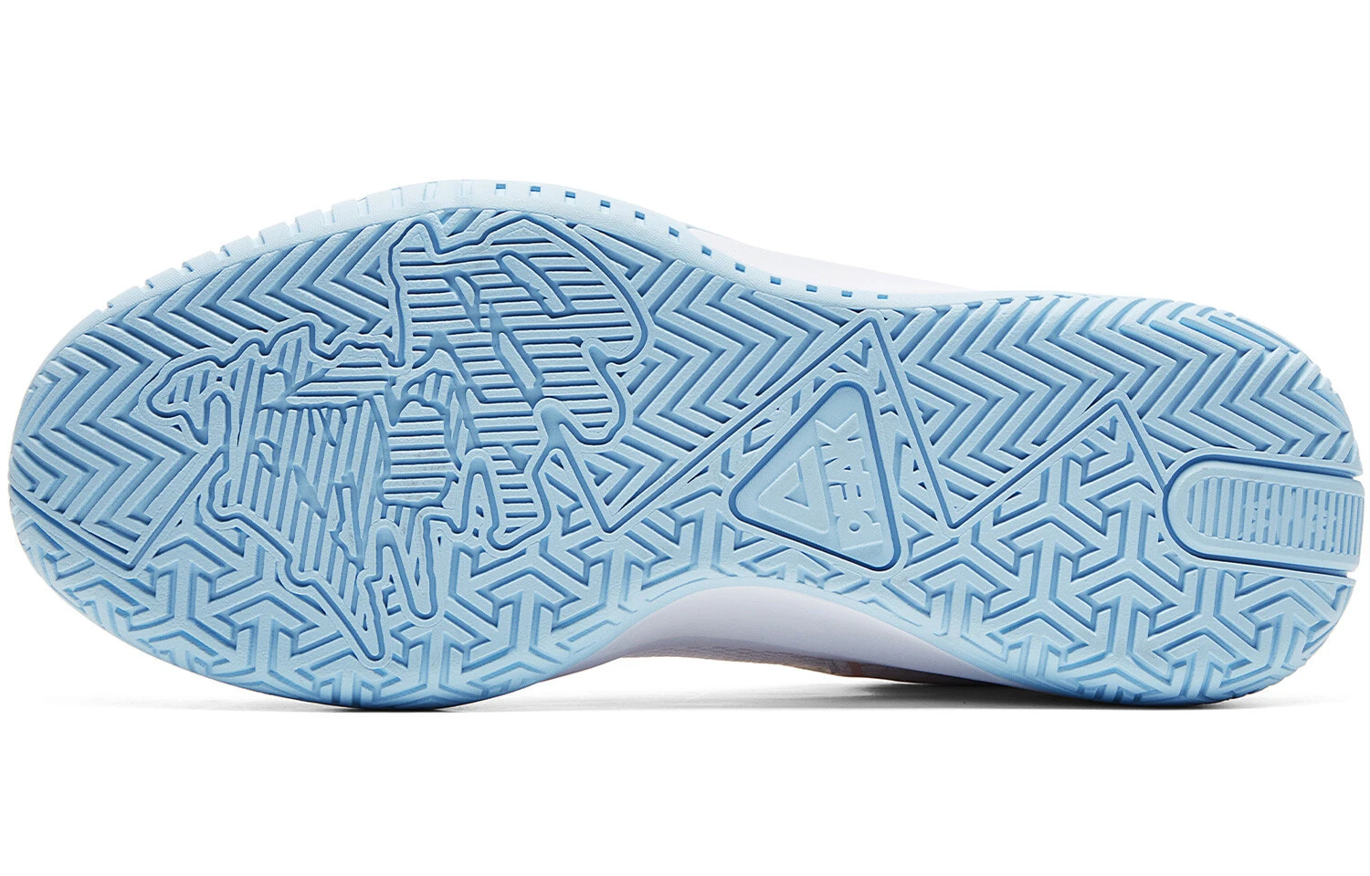 PEAK Sharp Marks Basketball Shoes Men's Low top All White Fine Blue
