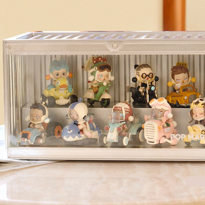 POP MART Pop Mart IP Container, Glow in The Dark Figure, Display Case, Vacuum Plated Silver Trend Based Products 19cm