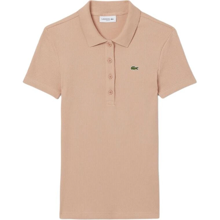 LACOSTE Ribbed Polo Top