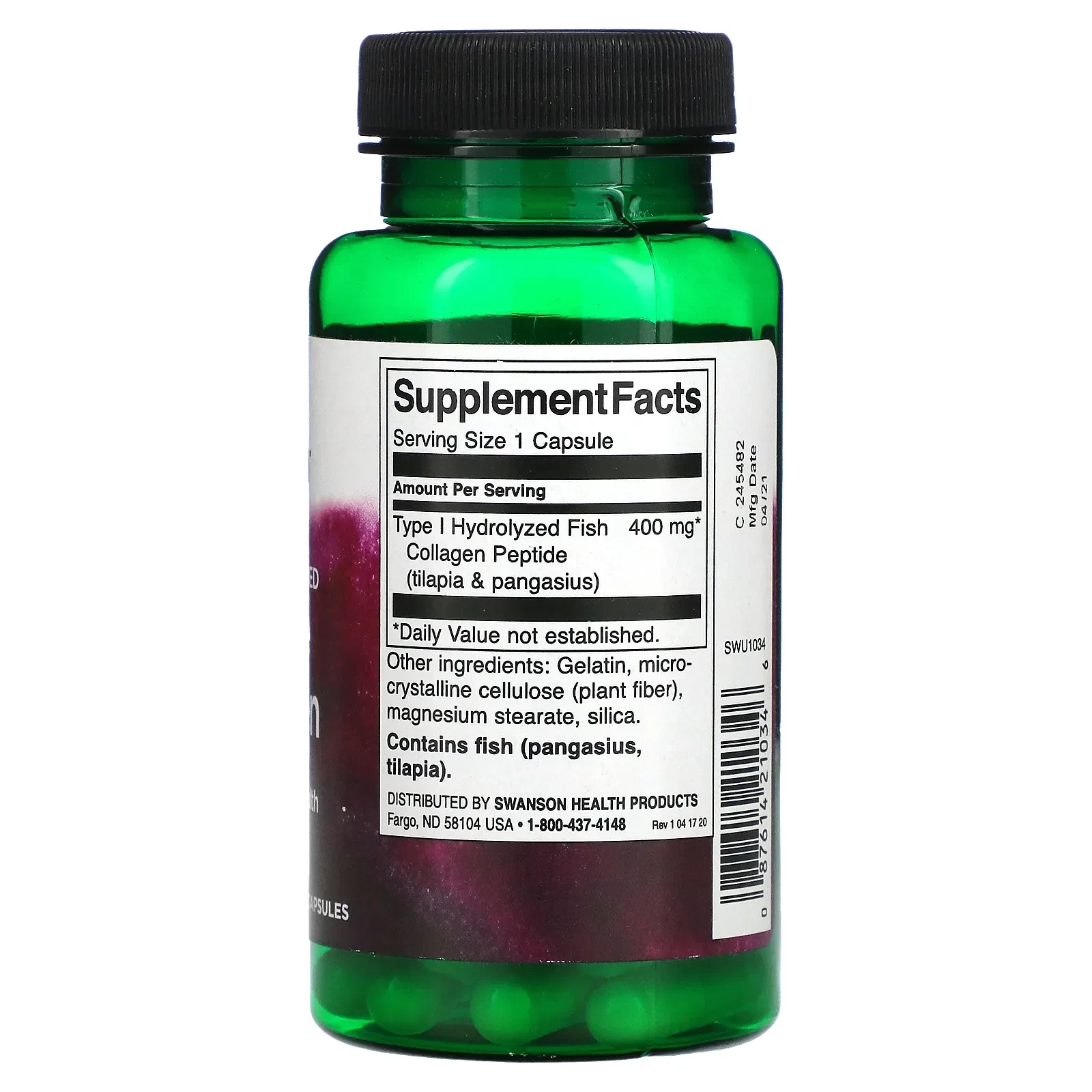 Marine Collagen, 400 mg, 60 Capsules