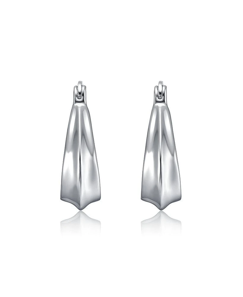 Rachel Glauber rain Drop San Marco Cuff Earrings in White Gold Plated or 14K Gold Plated
