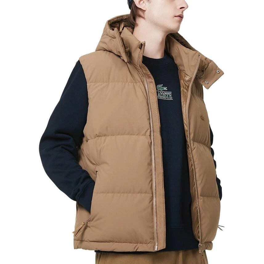 LACOSTE Vests Men's SIX/Khaki Detachable Hood Moderate Others