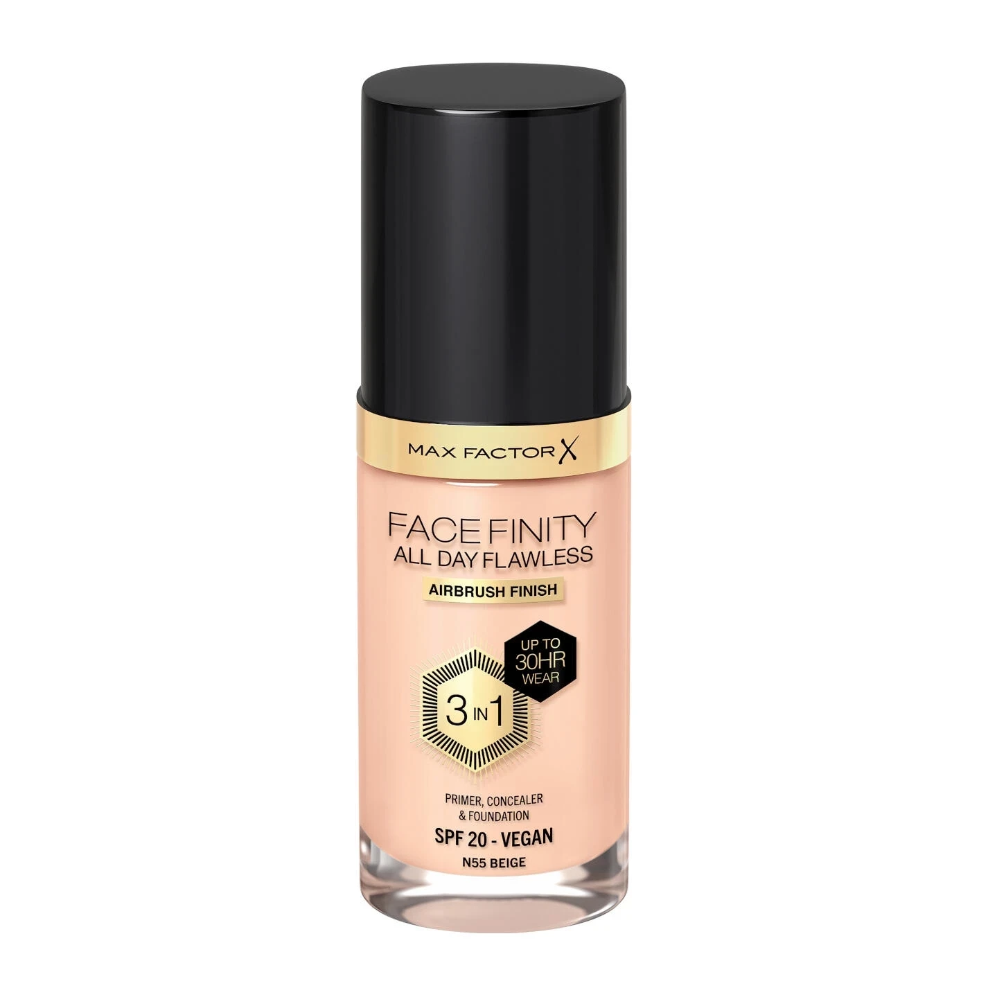 MAX FACTOR Kremowy podkład do makijażu Max Factor Facefinity 3 w 1 Spf 20 N 55-beige 30 ml