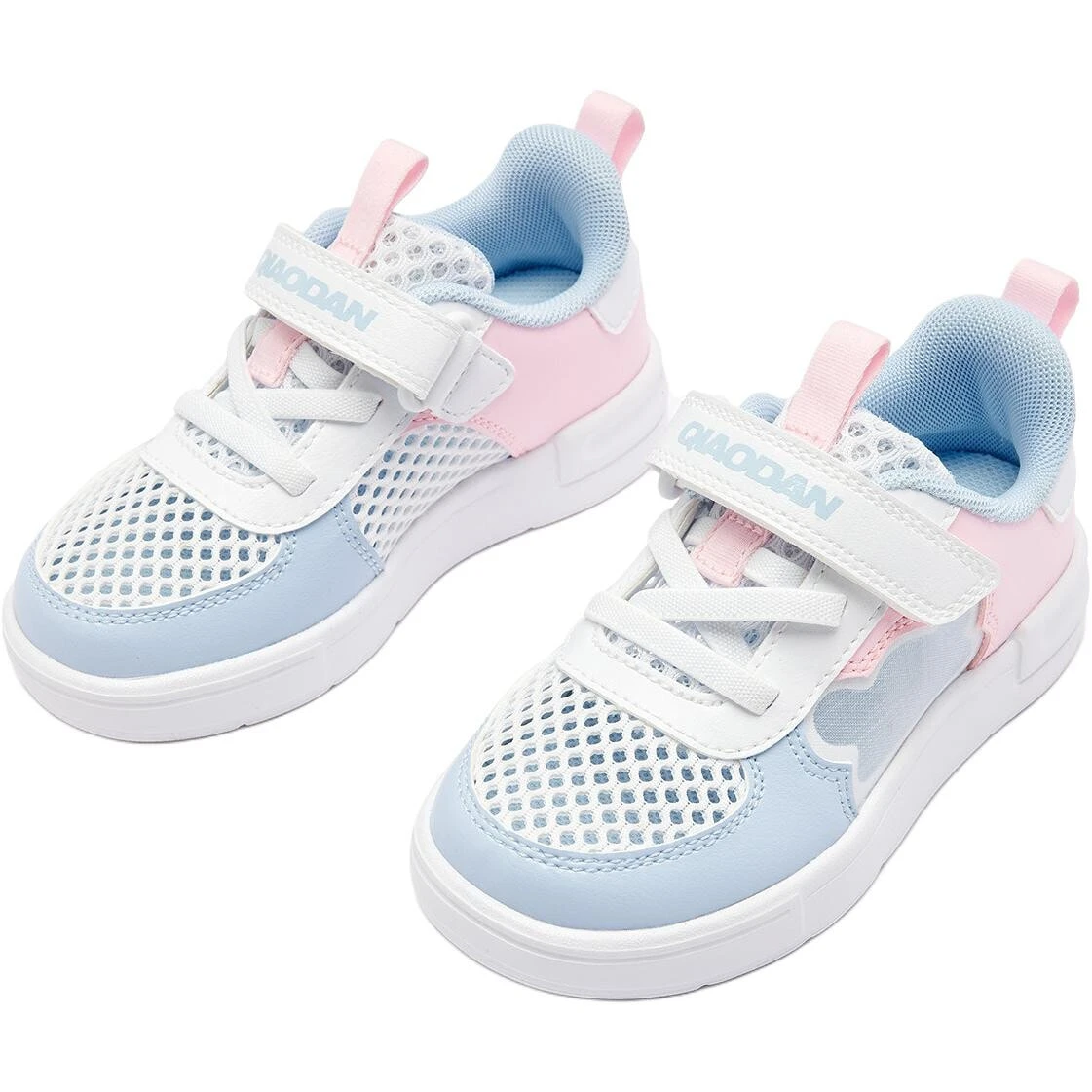 QIAODAN Anti Slip Wear Resistant Low Top Toddler Shoes White Blue Infant And Toddler