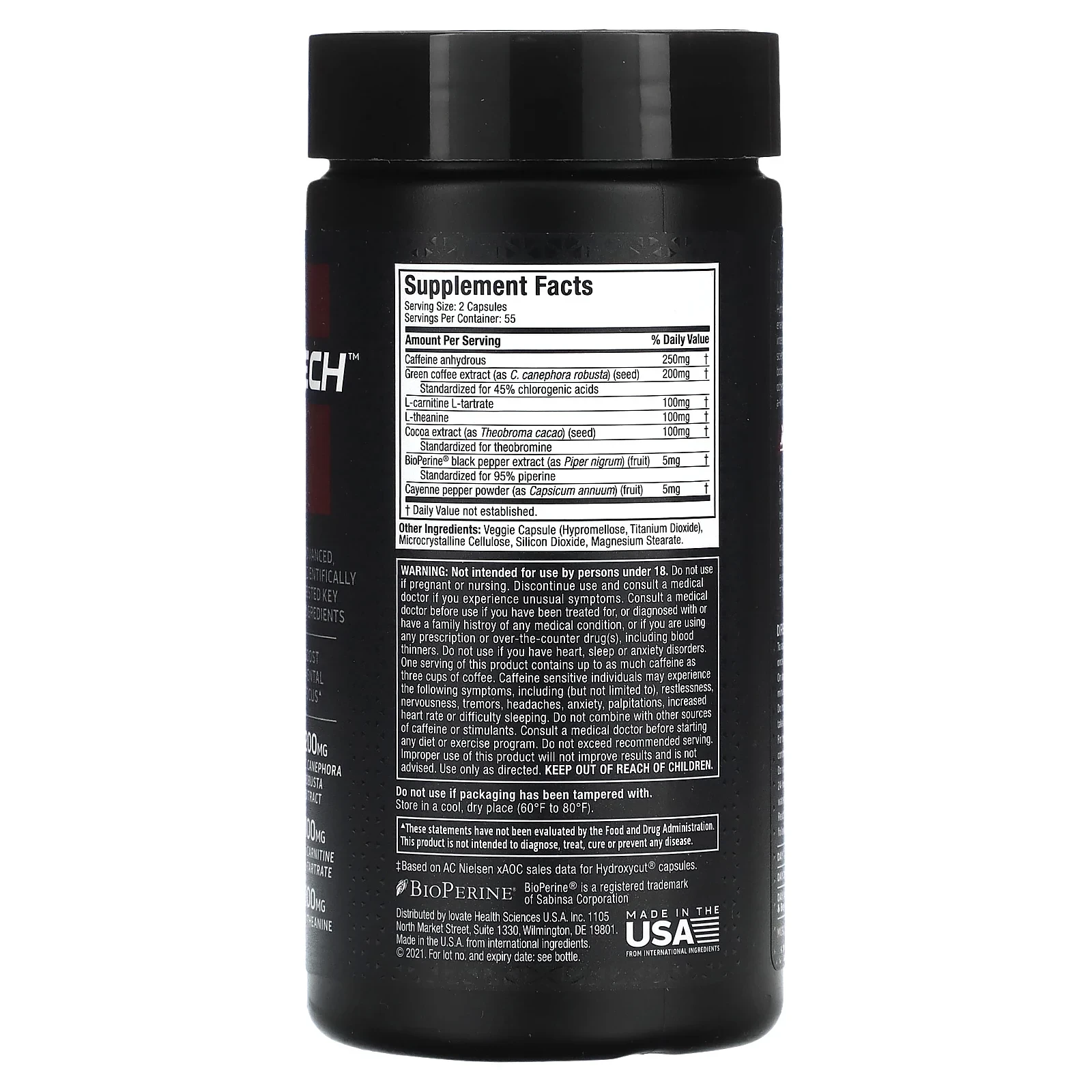 Hardcore Elite, 110 Rapid-Release Thermo Caps
