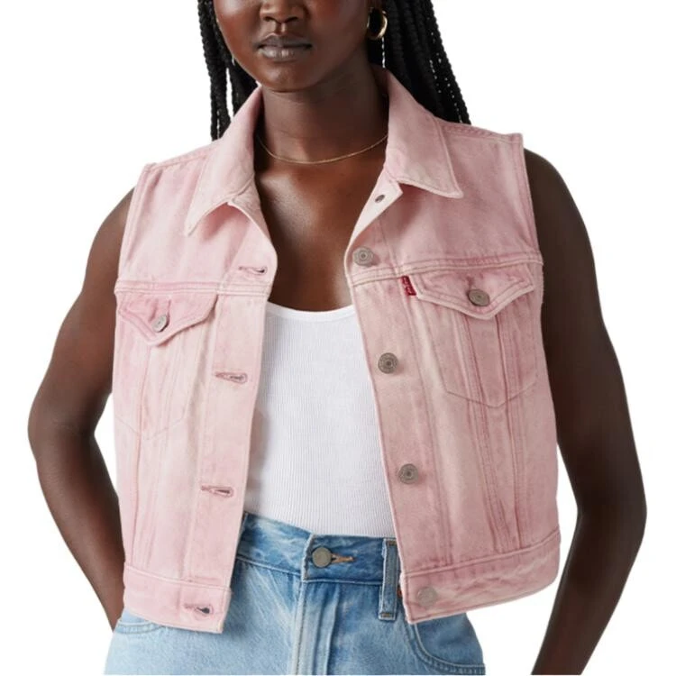 Levis Vests Women's Pink Lapel Moderate Others