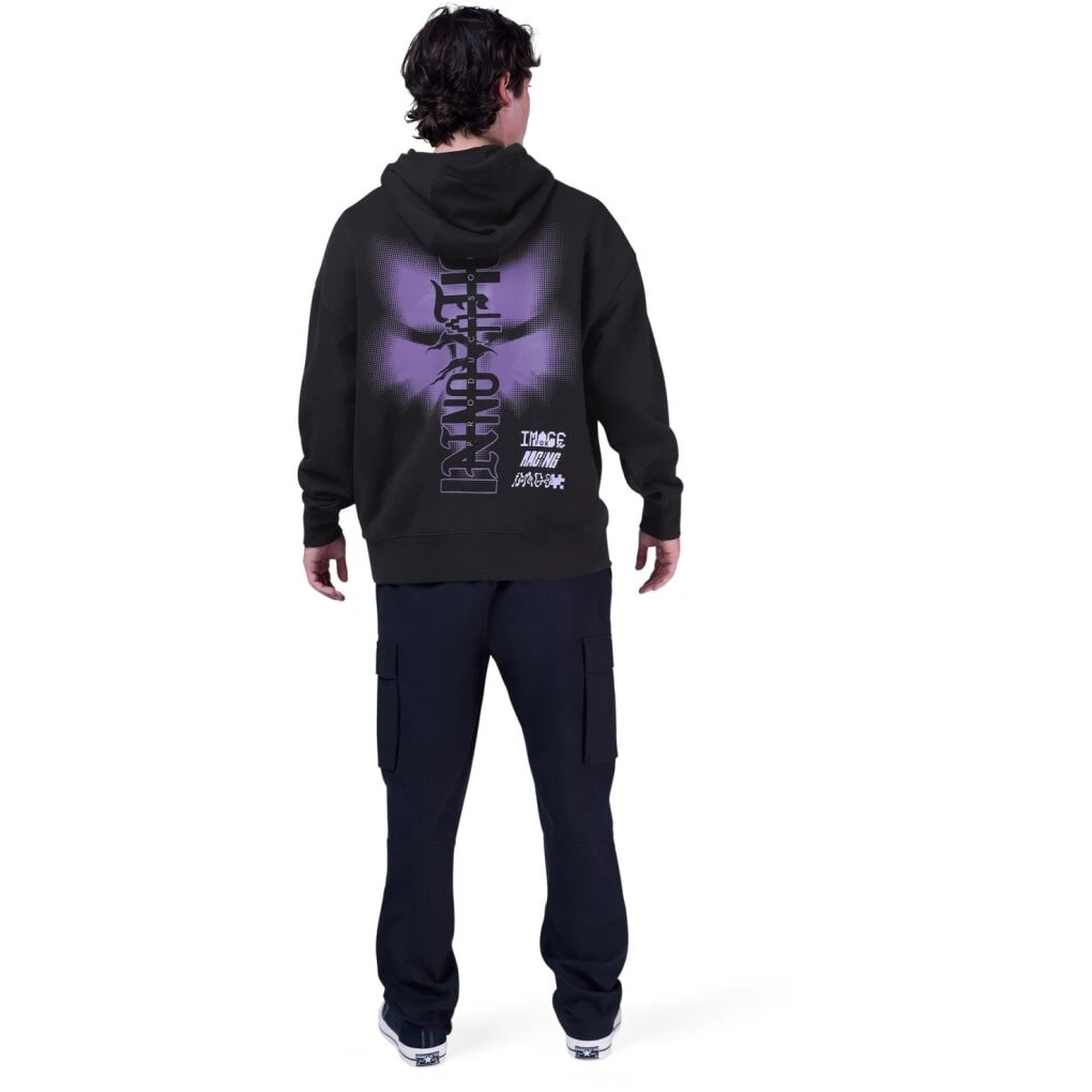 FOX Image Phantom Oversized Fleece Hoodie Men - black