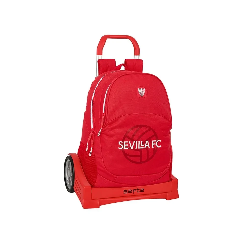 School Rucksack with Wheels Sevilla Fútbol Club Red 32 x 44 x 16 cm