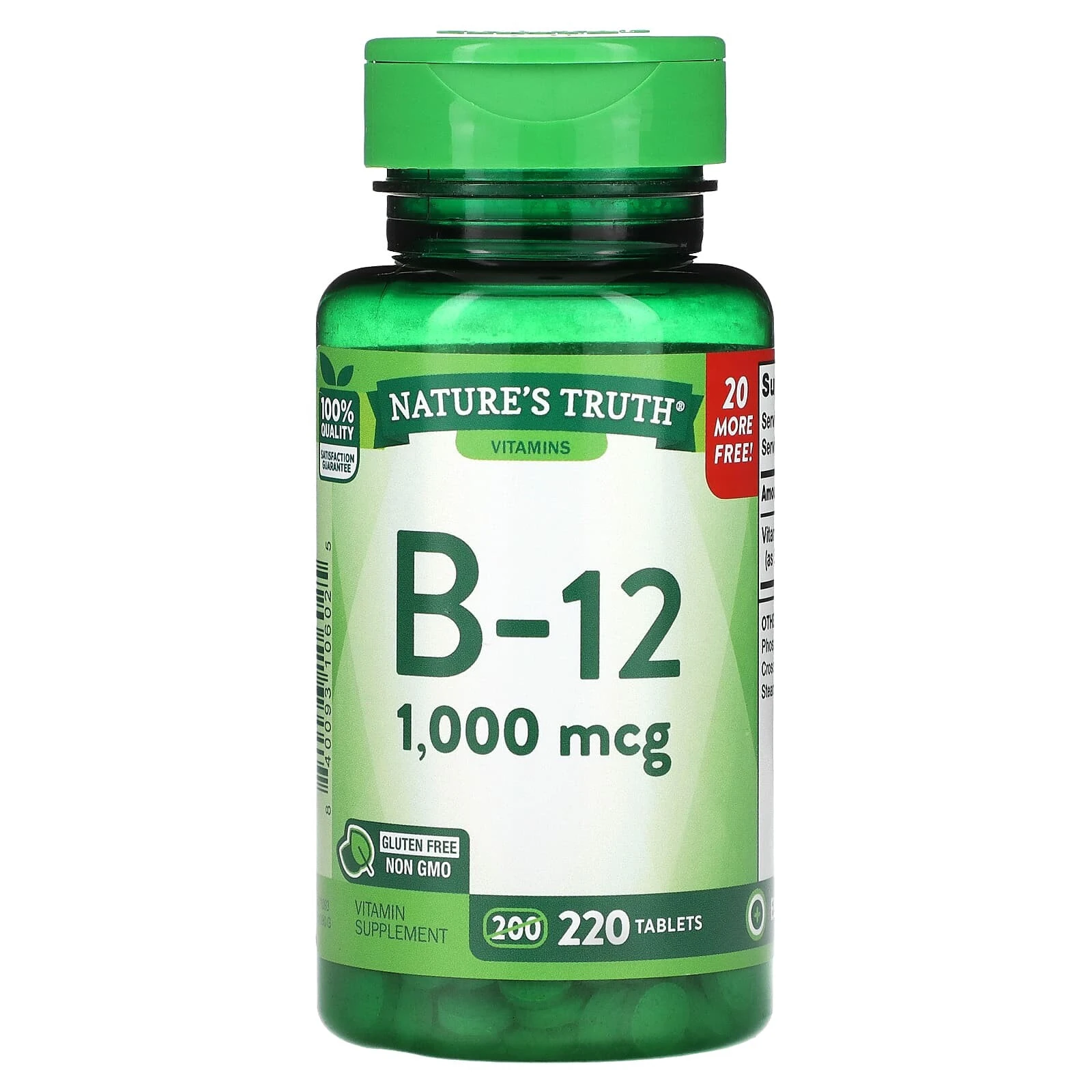 Vitamin B-12, 1,000 mcg, 220 Tablets
