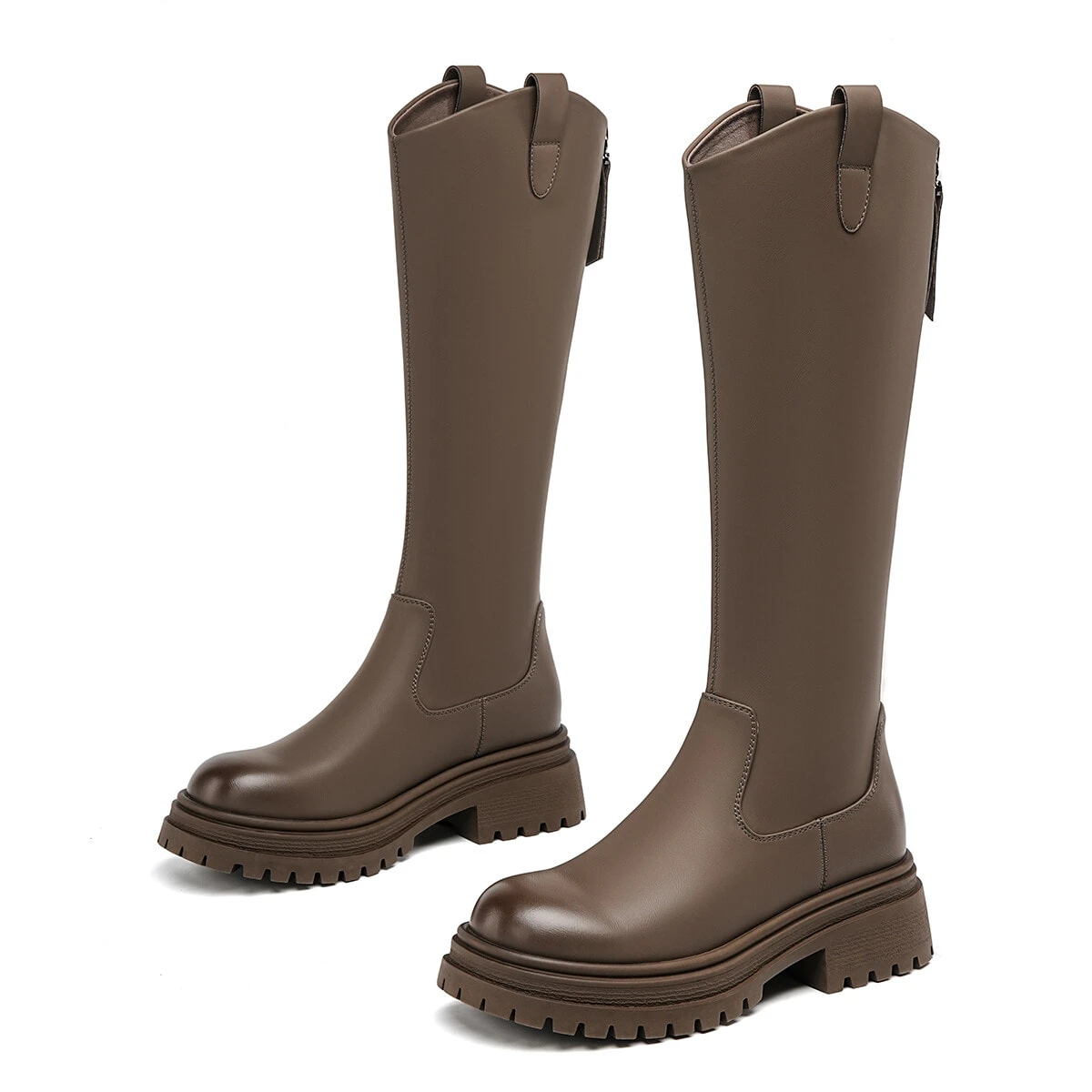 EBLAN Knee-high Boots Women's Khaki