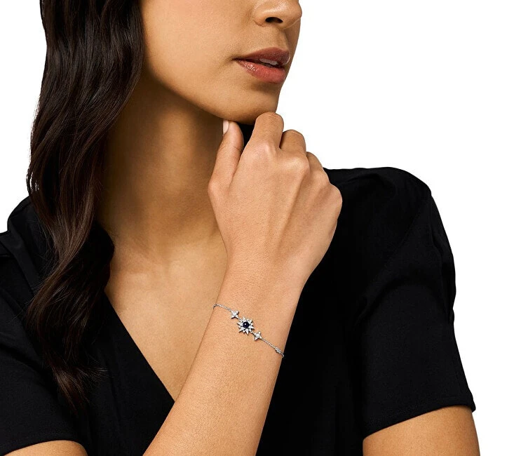 Sparkling silver bracelet with cubic zirconia EG3601040