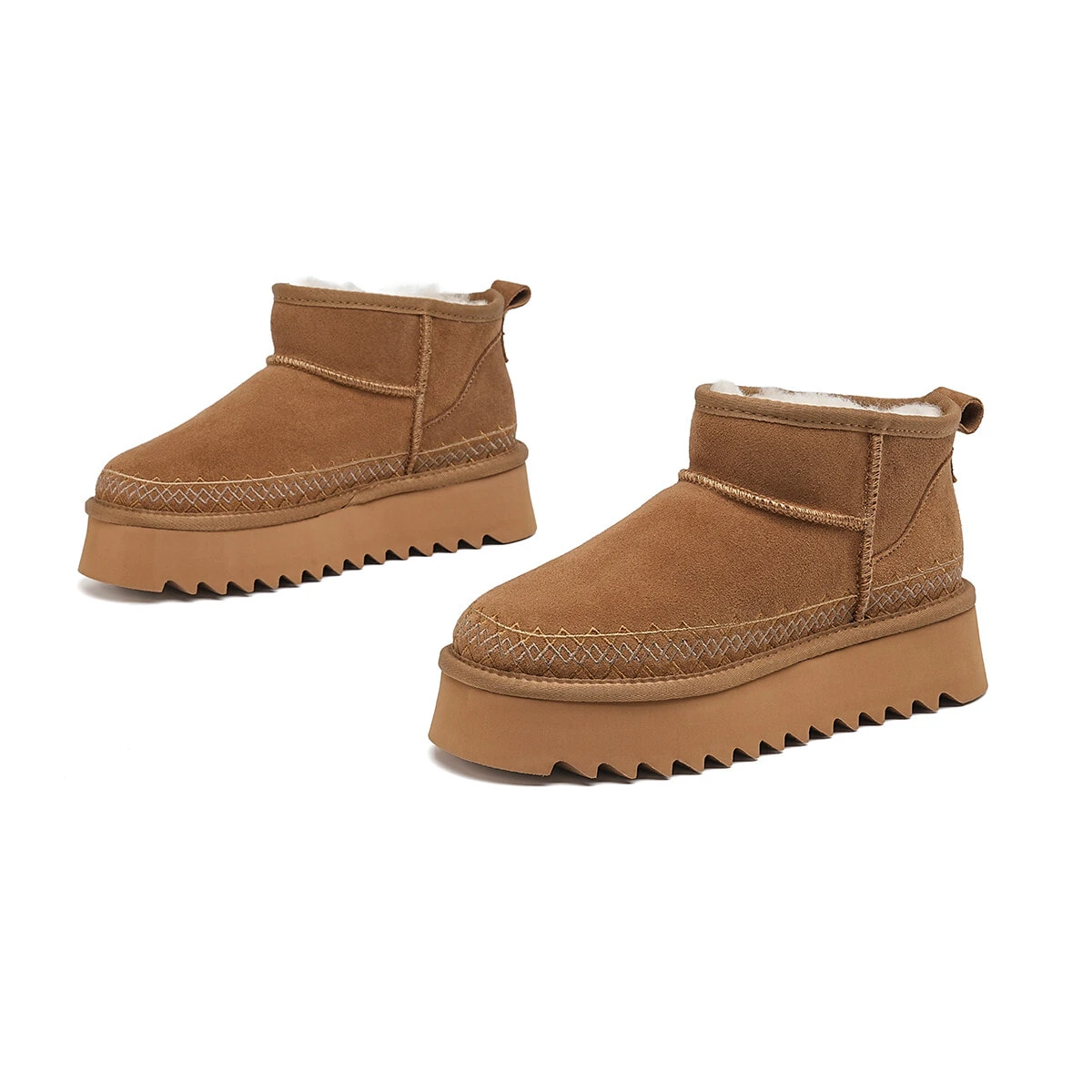 EBLAN Snow Boots Women's Chestnut