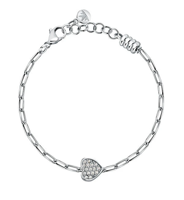 Timeless steel bracelet Heart with crystals Drops SCZ1344