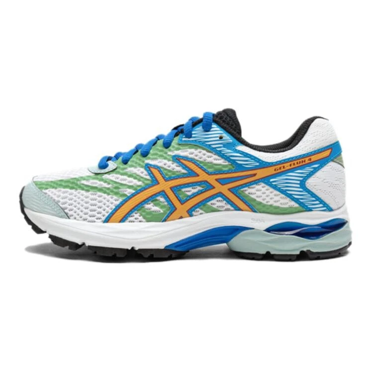 Asics Gel Flux 4 Rebound Support Breathable Low Top Kids' Running Shoes White Blue