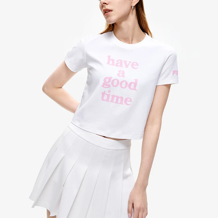 FILA X HAGT Crop Tops Women's Standard White