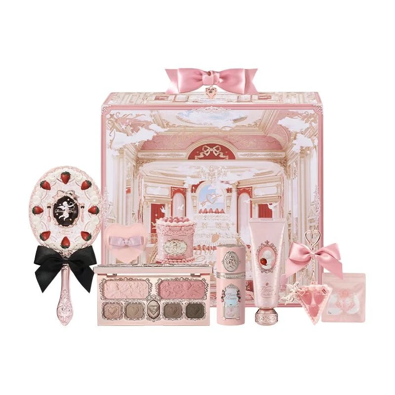 FlowerKnows Dream Tea Break Makeup Sets Easy to Blend Complexion 9 Piece Set, Girlfriend's Birthday Gift