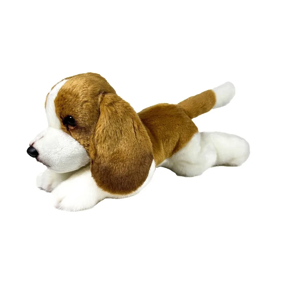 BOCALAN Liegender Basset Hound Plüschtier 25 cm