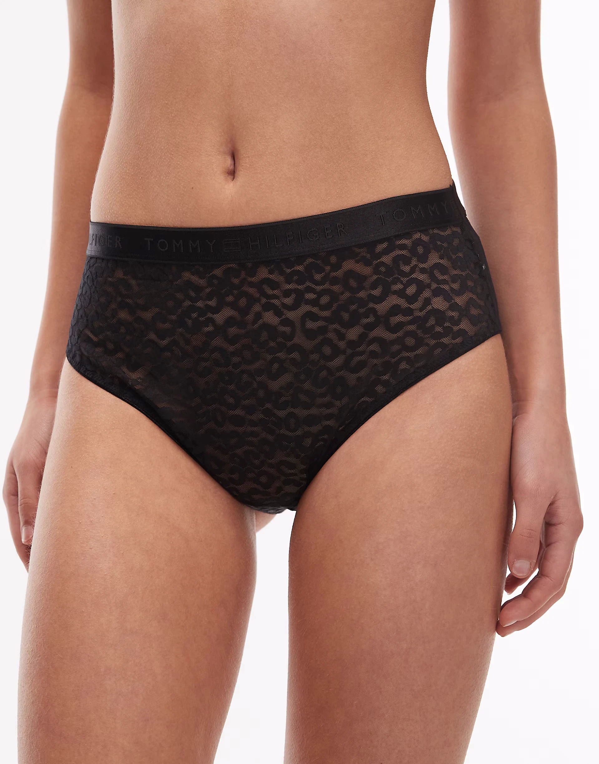 Tommy Hilfiger – Modern Lace – Bikini-Slip in Schwarz