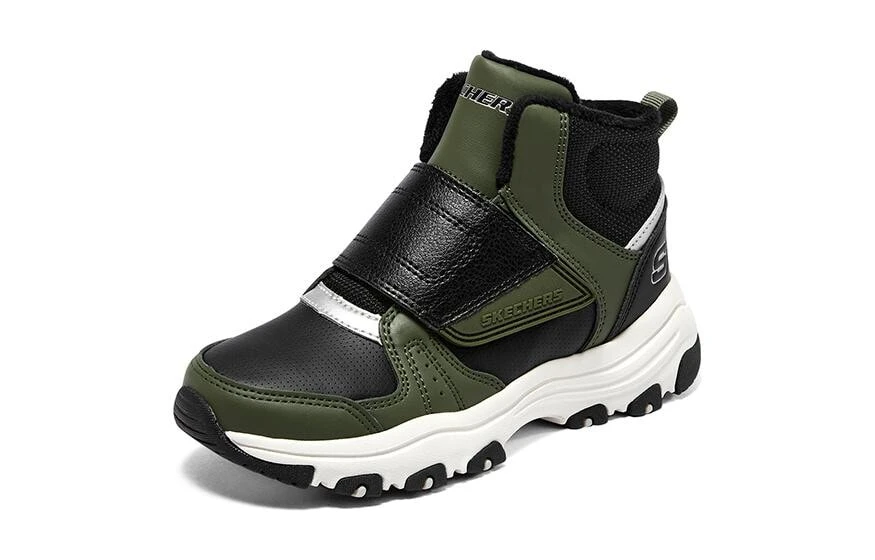Skechers I-Conik Anti-Kick Cushioning Kids Lifestyle Shoes Black Green Teenagers