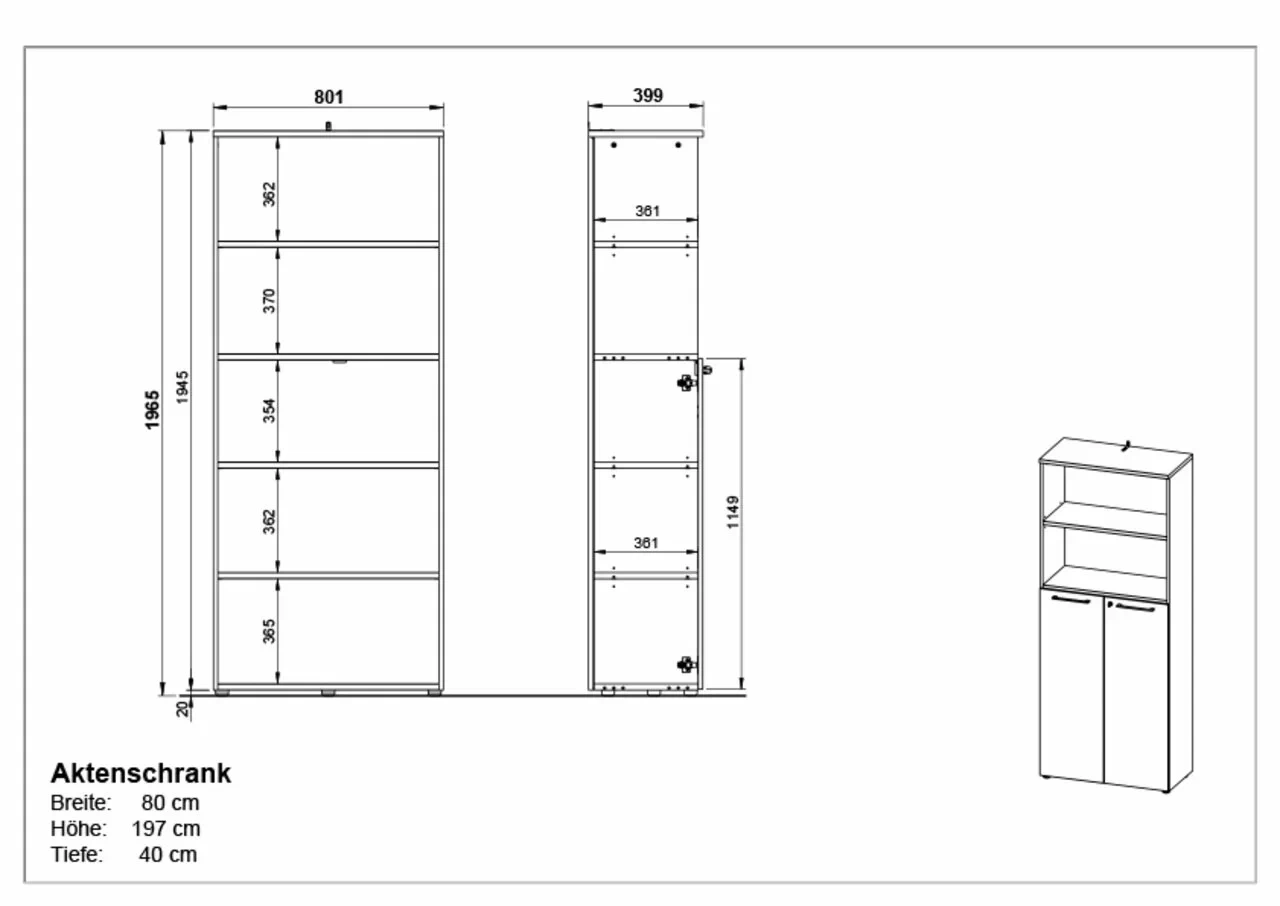 MID.YOU Aktenschrank AGENDA HOME